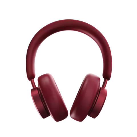 Urbanista Miami Midnight Over-Ear Bluetooth Hoofdtelefoon Active Noise Cancellation - Robijn Rood