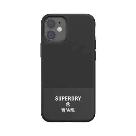 Superdry Moulded Case Canvas PC en TPU logo hoesje voor iPhone 12 mini - zwart