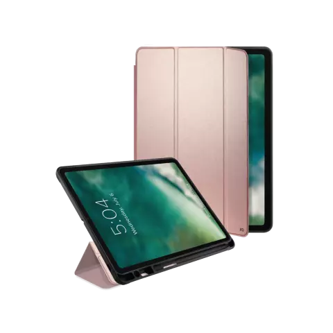 Xqisit Piave with Pencil Holder TPU hoes voor iPad Air 4 10.9 2020 &amp; iPad Air 5 2022 - roze