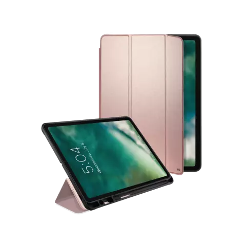 Xqisit Piave TPU hoes geschikt voor iPad Air 4 10.9 2020 &amp; iPad Air 5 2022 with Pencil Holder - roze