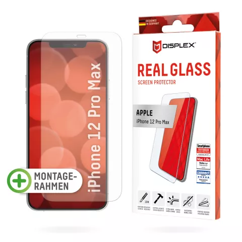Displex Real Glass + Frame screenprotector voor iPhone 12 Pro Max - transparant