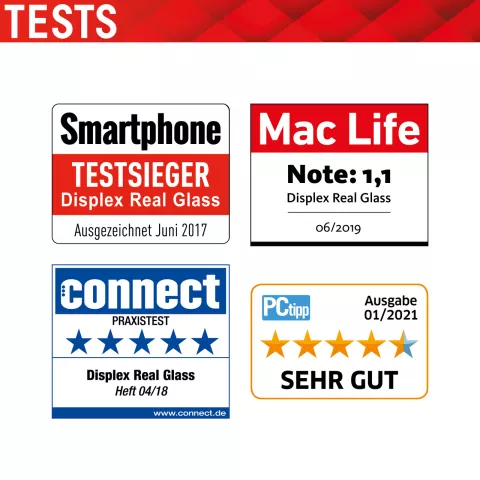 Displex Real Glass + Frame screenprotector geschikt voor iPhone 12 Pro Max - transparant