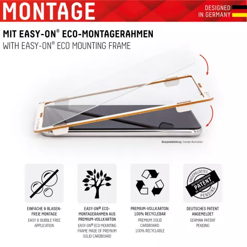 Displex Real Glass + Frame screenprotector geschikt voor iPhone 12 Pro Max - transparant
