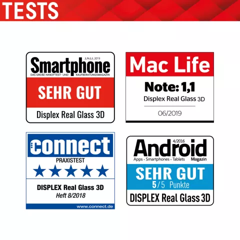 Displex Real Glass FC + Frame screenprotector geschikt voor iPhone 12 mini - transparant