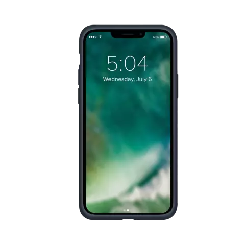 Xqisit Silicone case Anti Bac PC en siliconen hoesje geschikt voor iPhone 13 - blauw