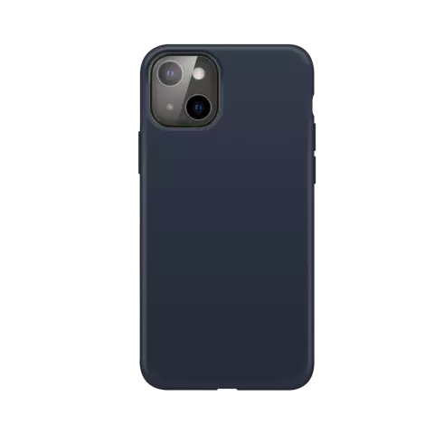 Xqisit Silicone case Anti Bac PC en siliconen hoesje geschikt voor iPhone 13 - blauw