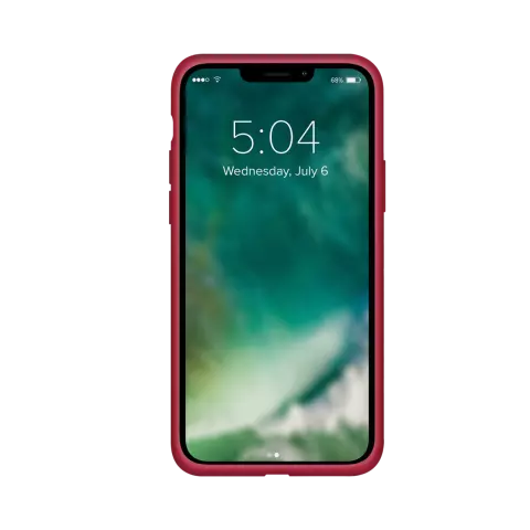 Xqisit Silicone case Anti Bac PC en siliconen hoesje geschikt voor iPhone 13 Pro - rood