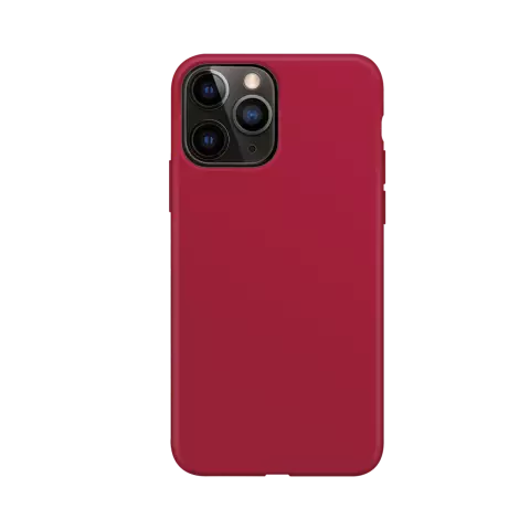 Xqisit Silicone case Anti Bac PC en siliconen hoesje geschikt voor iPhone 13 Pro - rood