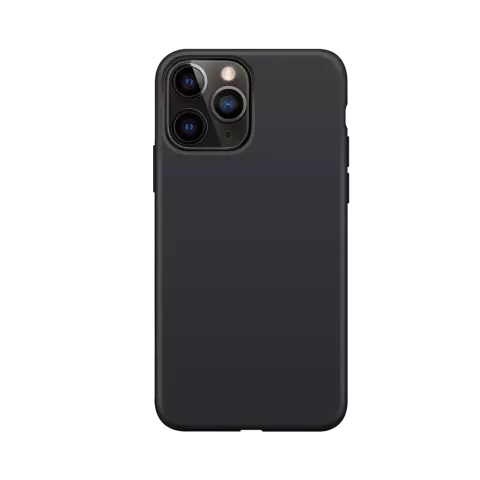 Xqisit Silicone case Anti Bac PC en siliconen hoesje voor iPhone 13 Pro Max - zwart