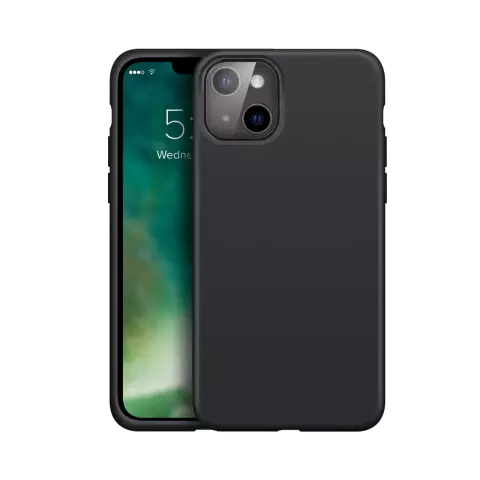 Xqisit Silicone case Anti Bac PC en siliconen hoesje geschikt voor iPhone 13 mini - zwart