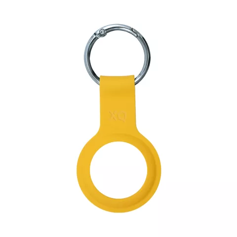 Xqisit Silicone Keyring siliconen hoesje voor Apple AirTag - geel