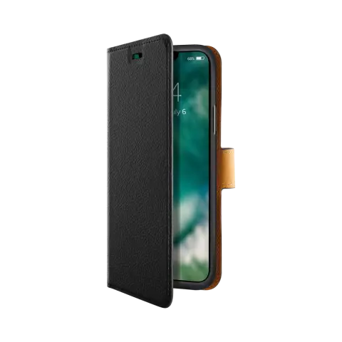 Xqisit Slim Wallet Selection Anti Bac kunstleer en TPU hoesje geschikt voor iPhone 13 Pro Max - zwart