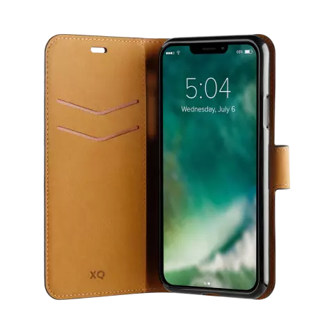 Xqisit Slim Wallet Selection Anti Bac kunstleer en TPU hoesje voor iPhone 13 Pro Max - zwart