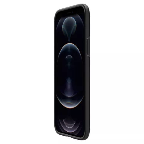 Spigen Thin Fit dun polycarbonaat hoesje geschikt voor iPhone 12 en iPhone 12 Pro - zwart
