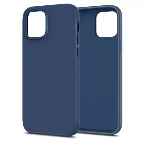 Spigen Thin Fit dun polycarbonaat hoesje voor iPhone 12 en iPhone 12 Pro - blauw