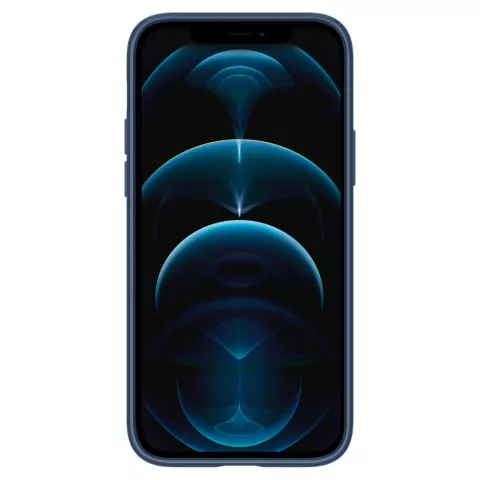 Spigen Thin Fit dun polycarbonaat hoesje voor iPhone 12 en iPhone 12 Pro - blauw