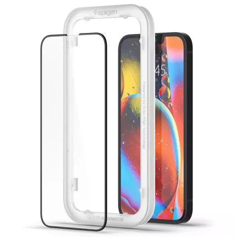 Spigen tR Align Master FC (2 Pack) + Frame screenprotector geschikt voor iPhone 13 en iPhone 13 Pro - zwart