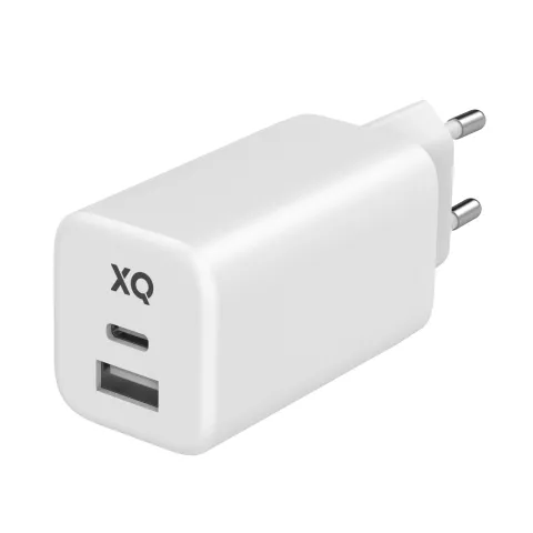 Xqisit duolader netstroomadapter USB-A en USB-C oplader PD QC 3.0 - Wit