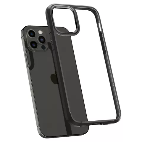 Spigen Ultra Hybrid pu en TPU Air Cushion hoesje geschikt voor iPhone 12 en iPhone 12 Pro - zwart