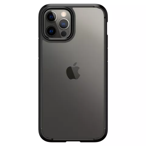 Spigen Ultra Hybrid PU en TPU Air Cushion hoesje voor iPhone 12 en iPhone 12 Pro - zwart