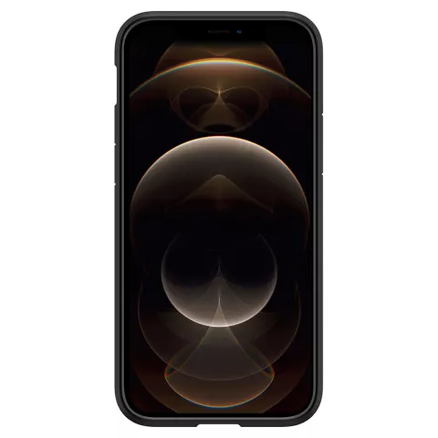 Spigen Ultra Hybrid pu en TPU Air Cushion hoesje geschikt voor iPhone 12 en iPhone 12 Pro - zwart