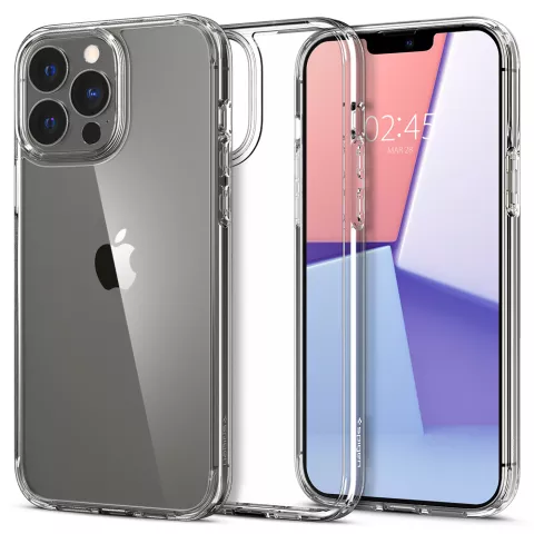 Spigen Ultra Hybrid pu en TPU Air Cushion hoesje geschikt voor iPhone 13 Pro Max - transparant