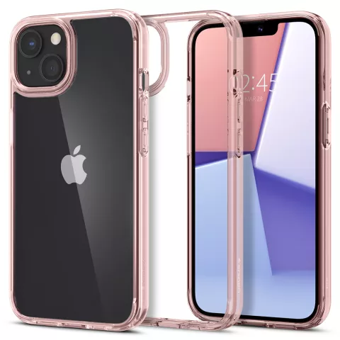 Spigen Ultra Hybrid PU en TPU Air Cushion hoesje voor iPhone 13 - roze