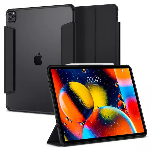 Spigen Ultra Hybrid Pro kunstleer hoes geschikt voor iPad Pro 12.9 (2021 2022) - zwart
