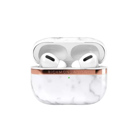 Richmond &amp; Finch White Marble marmer hoesje voor AirPods Pro - wit