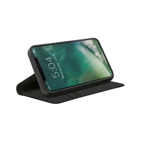 Xqisit Eco Wallet Selection Anti Bac biologisch afbreekbaar hoesje geschikt voor iPhone 12 mini - zwart