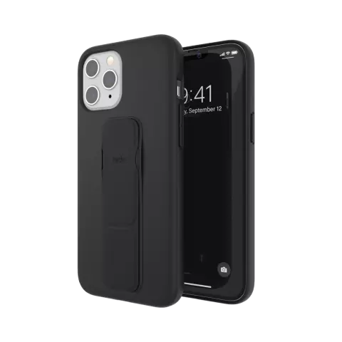 CLCKR Gripcase Minimal PU en TPU hoesje voor iPhone 12 Pro Max - zwart