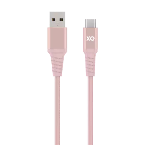 Xqisit Kabel Extra Sterk Gevlochten USB-C 3.0 naar USB-A 2 meter - Roze