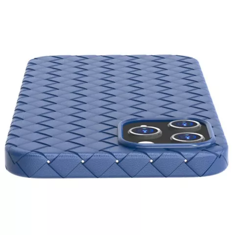 Woven TPU hoesje voor iPhone 14 - blauw