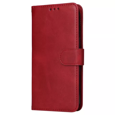 Bookcase Wallet kunstleer hoesje voor iPhone 14 - rood