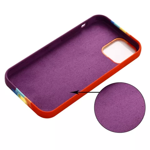 Rainbow Pride siliconen hoesje voor iPhone 14 - pastel