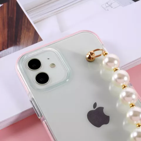 Parels TPU hoesje voor iPhone 12 en iPhone 12 Pro - transparant