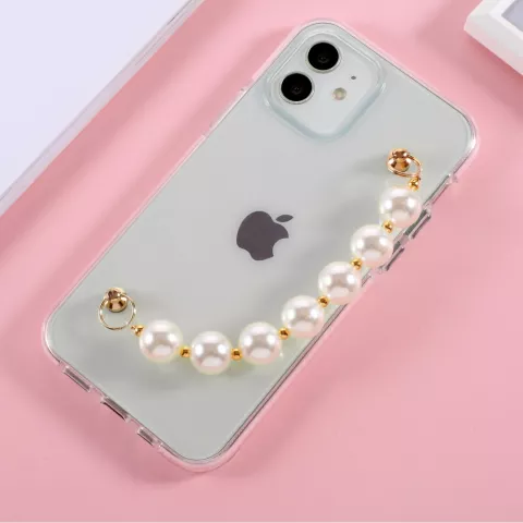 Parels TPU hoesje voor iPhone 12 en iPhone 12 Pro - transparant