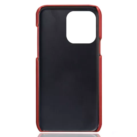 Duo Cardslot Wallet kunstleer hoesje voor iPhone 12 en iPhone 12 Pro - rood