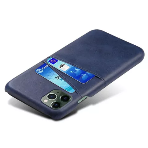 Duo Cardslot Wallet kunstleer hoesje voor iPhone 12 mini - blauw