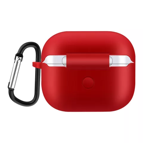 Solid Protection siliconen hoesje met haak voor AirPods 3 - rood