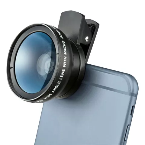 Telefoon Camera Lens Kit 2-in-1 Clip-on Lens 0.45X Ultra Groothoek Wide Angle + HD Macro Lens