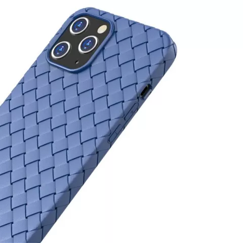Woven TPU hoesje voor iPhone 14 Pro - blauw