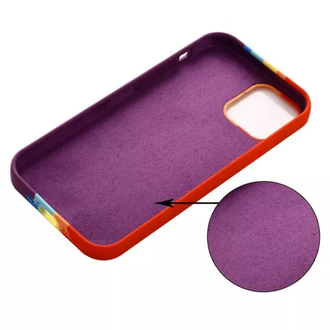 Rainbow Pride siliconen hoesje voor iPhone 14 Pro - pastel