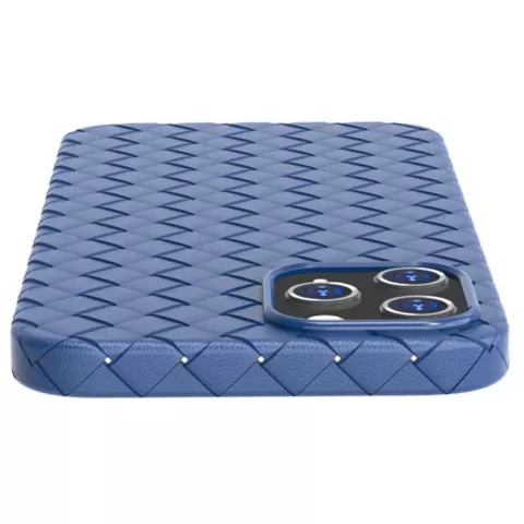 Woven TPU hoesje voor iPhone 14 Plus - blauw
