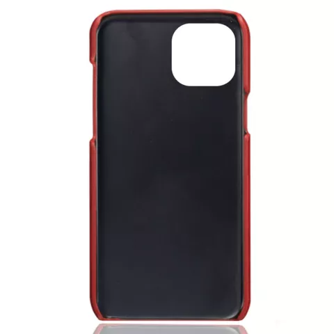 Duo Cardslot Wallet kunstleer hoesje geschikt voor iPhone 14 Plus - rood