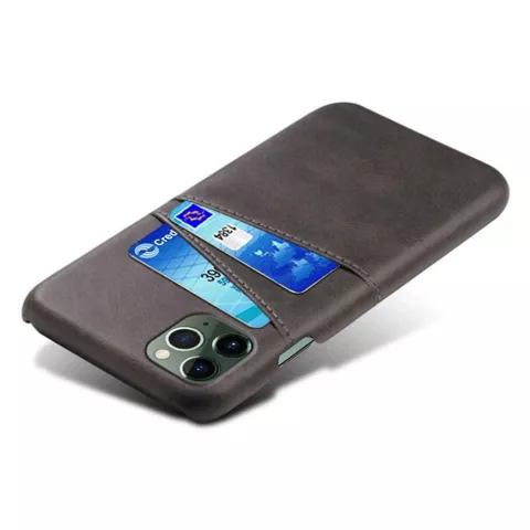 Duo Cardslot Wallet kunstleer hoesje voor iPhone 14 Pro Max - zwart
