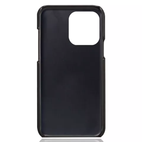 Duo Cardslot Wallet kunstleer hoesje voor iPhone 14 Pro Max - zwart