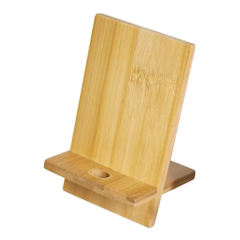 Houten Bamboe Telefoonstandaard Houder Bureau-Accessoires met Kabelopening