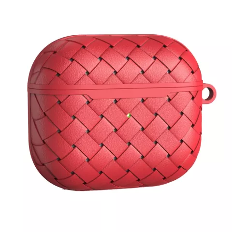 Woven Protection TPU hoesje met oogje voor AirPods 3 - rood