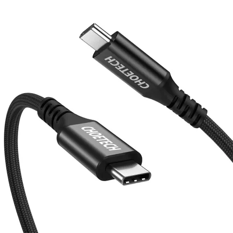 Choetech 100W USB-C Kabel 2M PD 4K 10Gbps Quick Charge Snelladen Power Delivery - Zwart